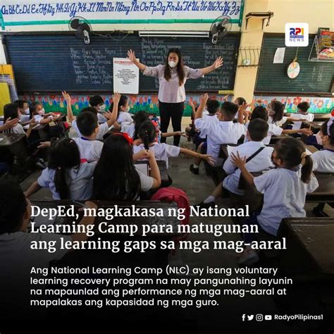 DepEd, magkakasa ng National Learning Camp para .